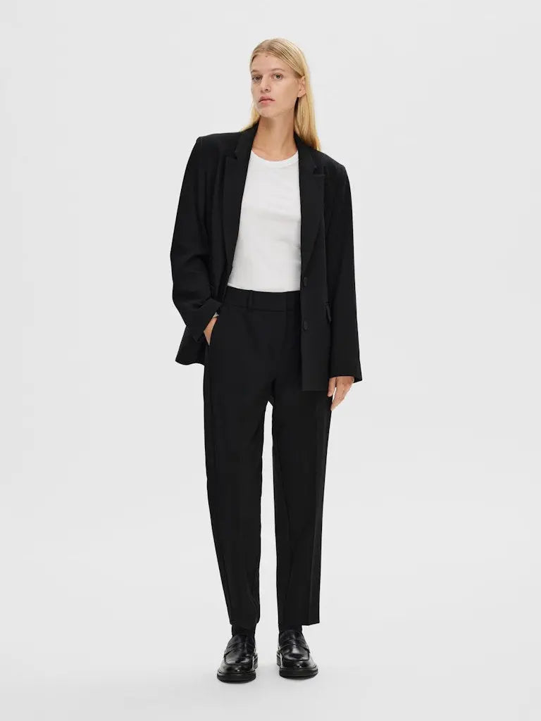 Rita Cropped Pants - Black Selected Femme