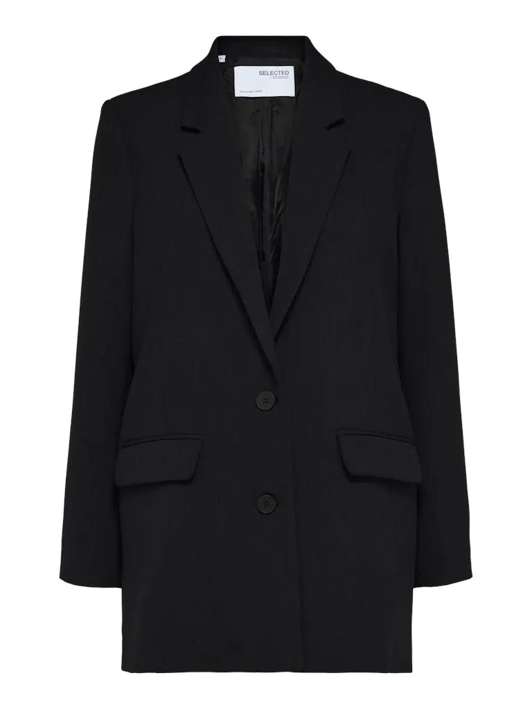 Rita Relaxed Blazer - Black Selected Femme