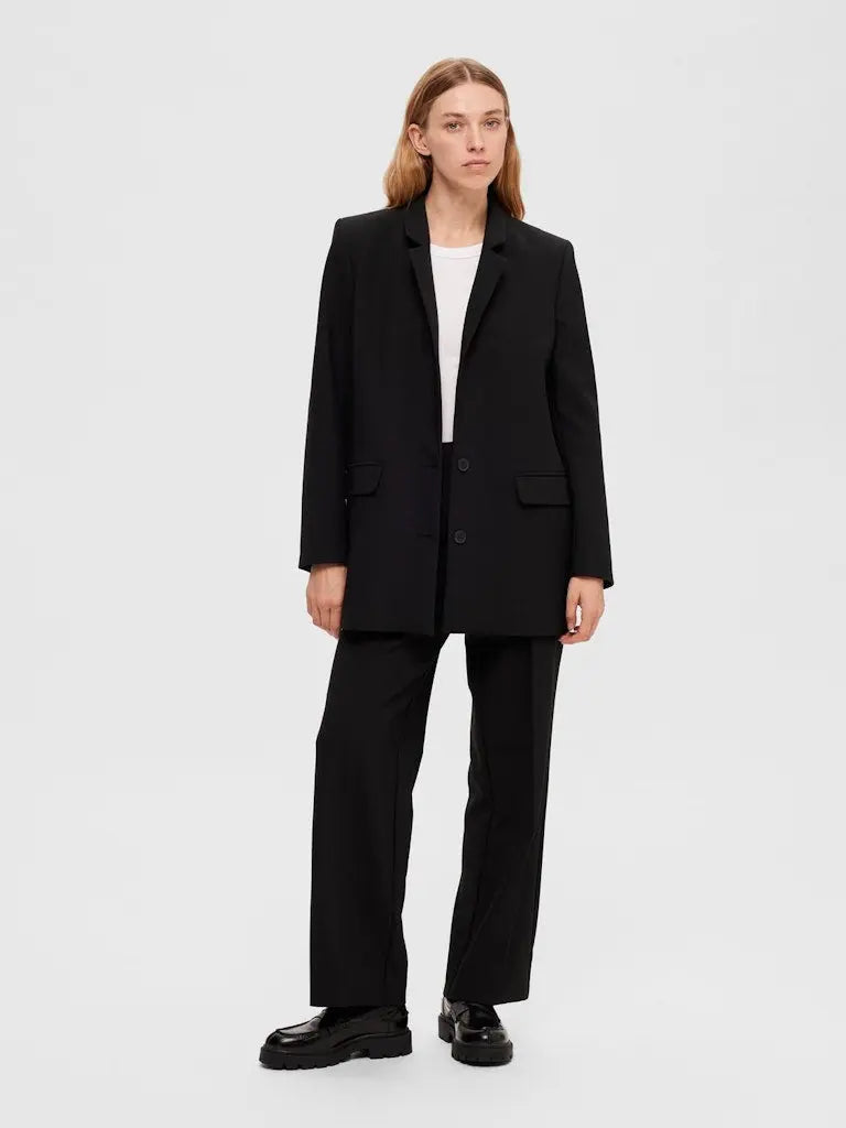 Rita Relaxed Blazer - Black Selected Femme