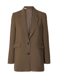 Rita Relaxed Blazer - Chocolote Chip Detail Selected Femme