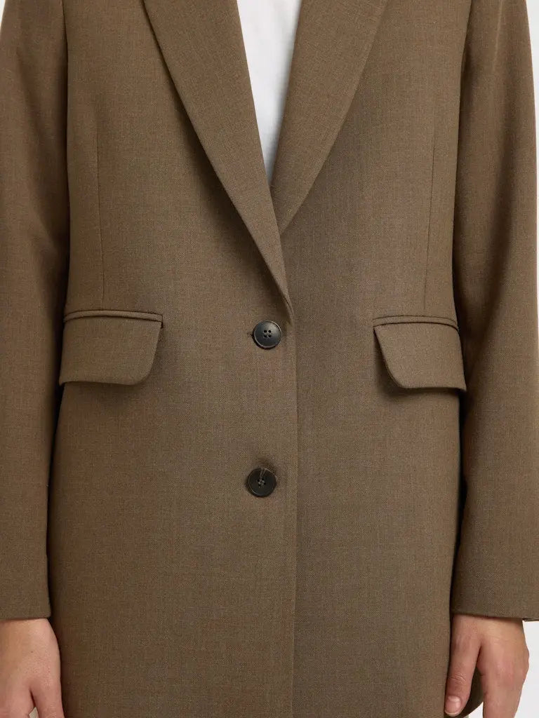 Rita Relaxed Blazer - Chocolote Chip Detail Selected Femme