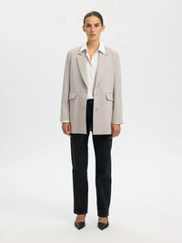 Rita Relaxed Blazer - Island Fossil Detail Selected Femme