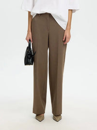 Rita Wide Pants - Chocolote Chip Detail Selected Femme