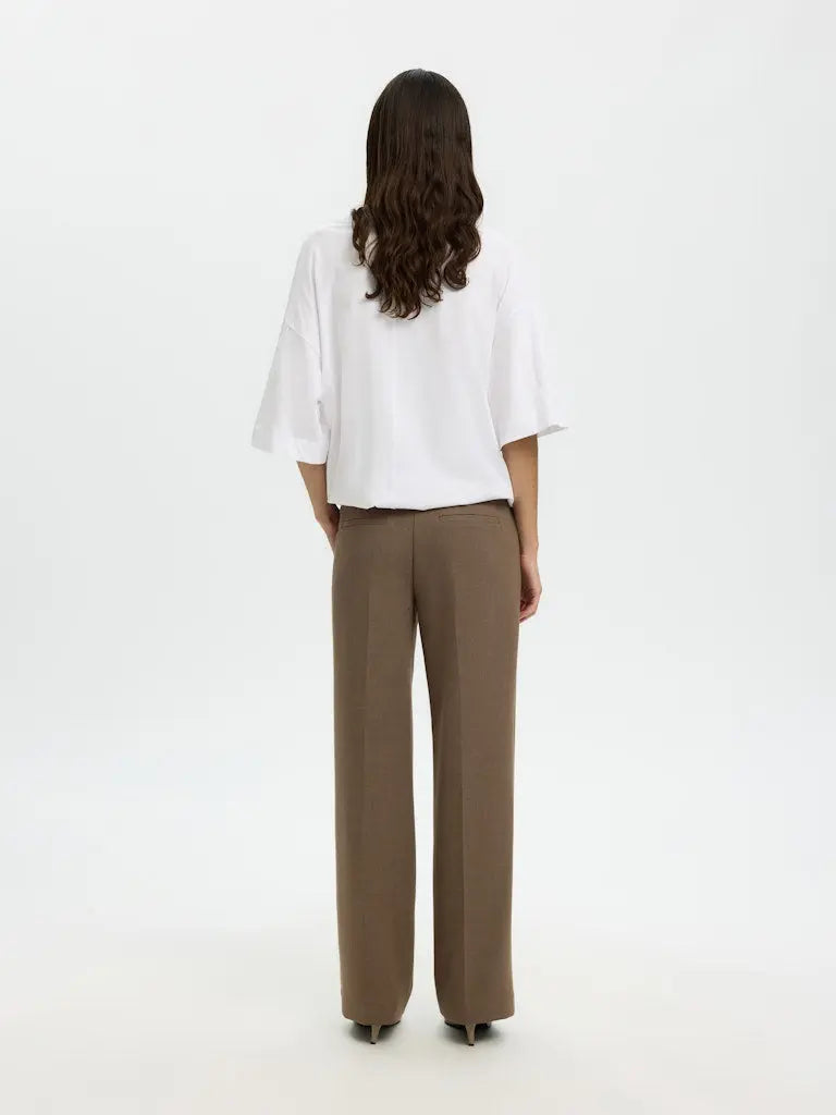Rita Wide Pants - Chocolote Chip Detail Selected Femme