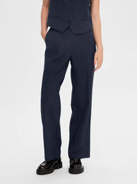 Rita Wide Pants - Dark Sapphire Melange Selected Femme