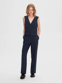 Rita Wide Pants - Dark Sapphire Melange Selected Femme