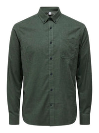 Road Regular Melange Skjorte - Castor Grey Only & Sons