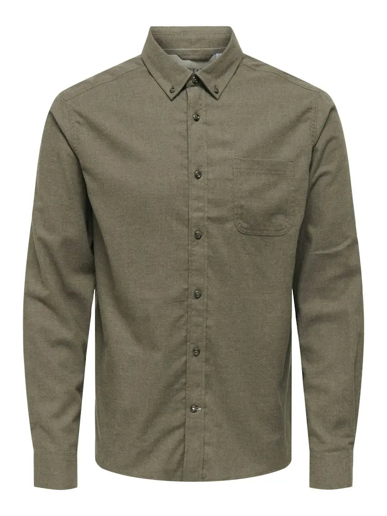 Road Regular Melange Skjorte - Falcon Only & Sons