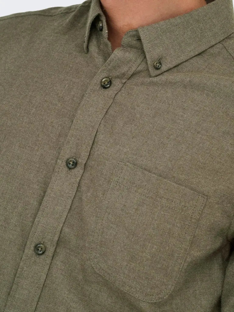 Road Regular Melange Skjorte - Falcon Only & Sons