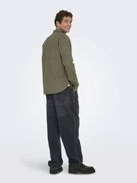 Road Regular Melange Skjorte - Falcon Only & Sons