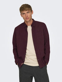 Road Regular Melange Skjorte - Fudge Only & Sons