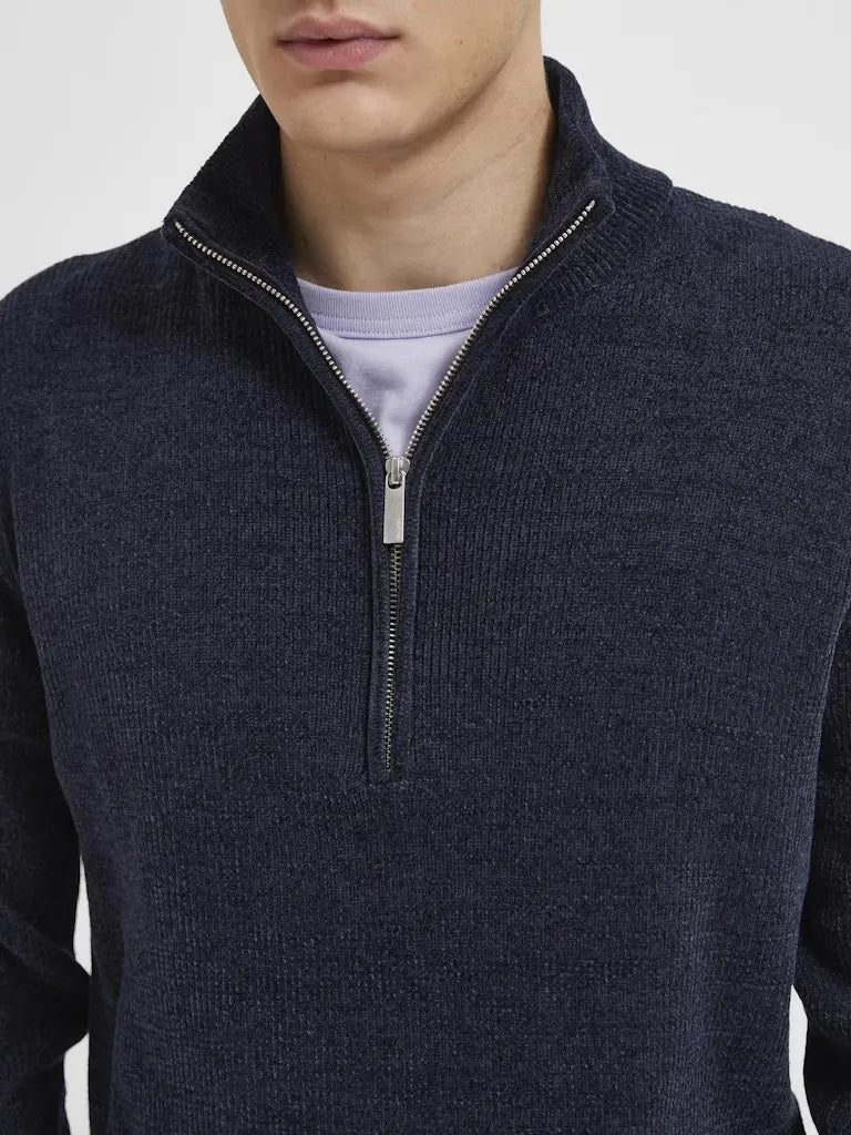 Rodney Genser Half Zip - Sky Captain Selected Homme