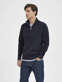 Rodney Genser Half Zip - Sky Captain Selected Homme