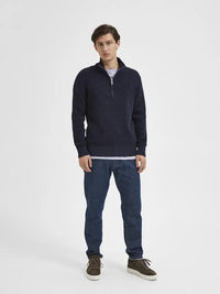 Rodney Genser Half Zip - Sky Captain Selected Homme