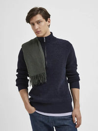 Rodney Genser Half Zip - Sky Captain Selected Homme