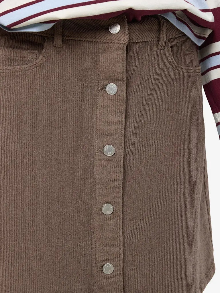 Ronnie Kordfløyelsskjørt - Morel Noisy May