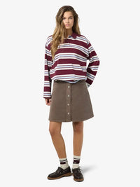 Ronnie Kordfløyelsskjørt - Morel Noisy May