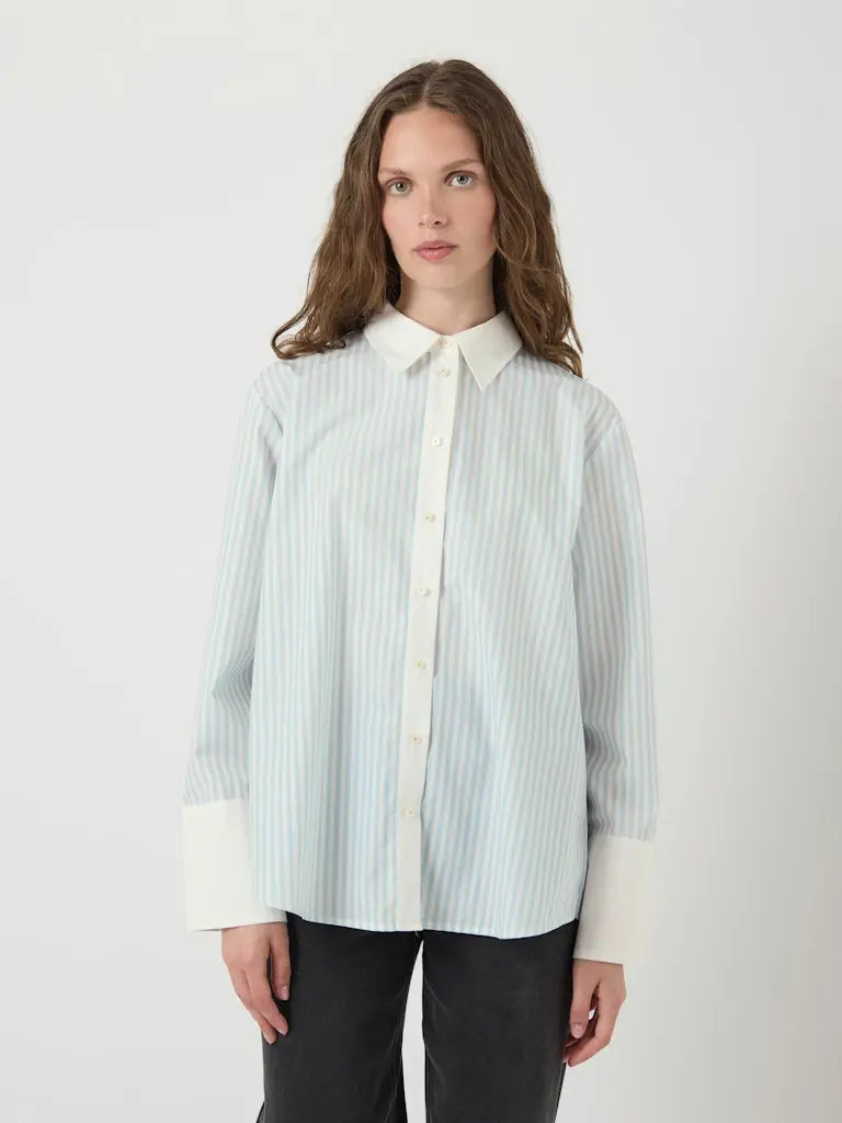 Roya Skjorte - Star White Stripes/Skyway Y.A.S