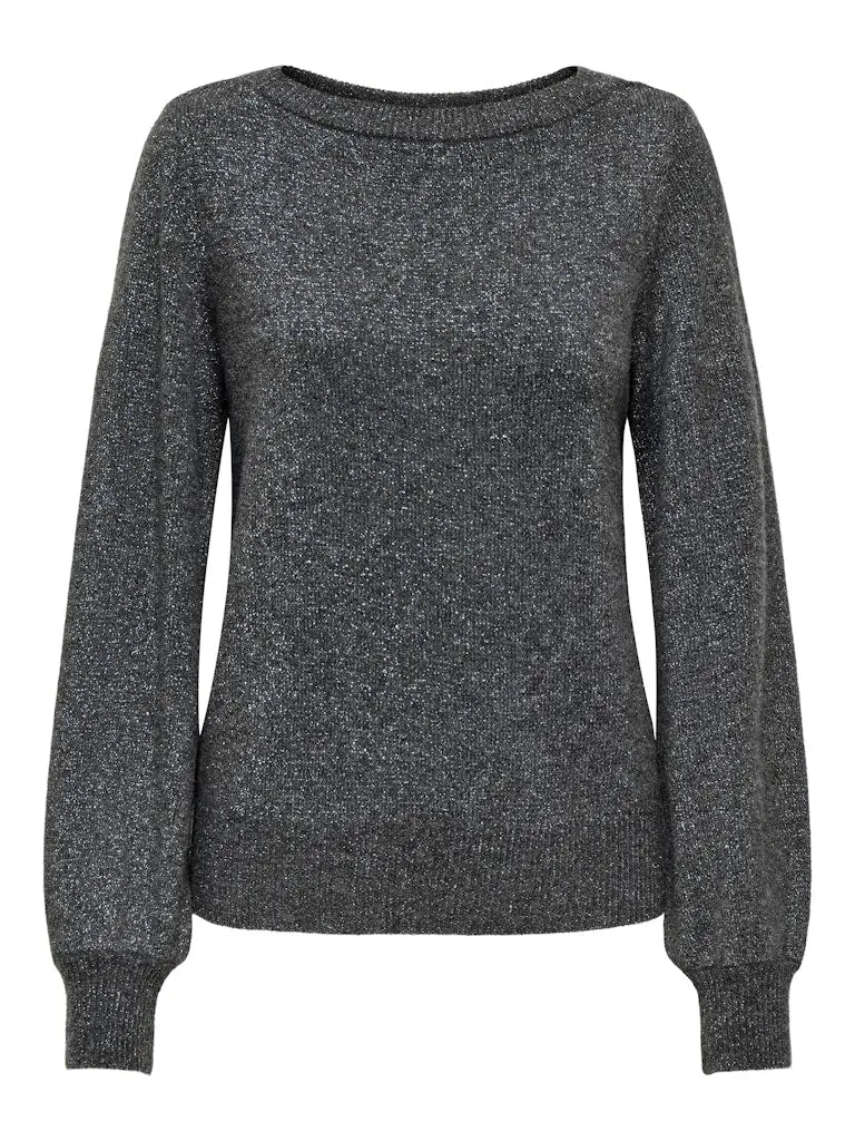 Rue Genser Glitter - Dark Grey Melange JDY