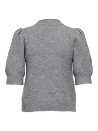 Rue Strikkegenser SS - Medium Grey Melange JDY