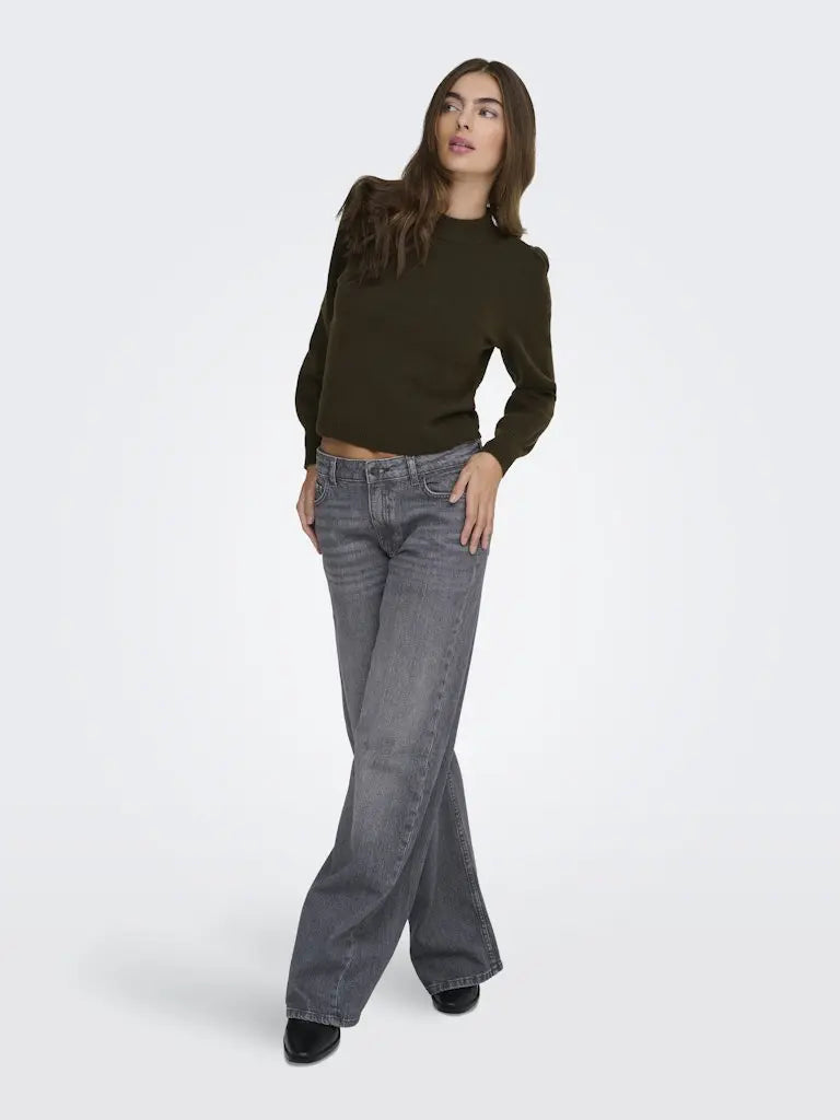 Rue Strikkegenser - Slate Black JDY