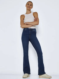 Sallie Flare Slengjeans 1021 - Medium Blue Denim Noisy May