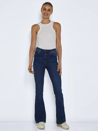 Sallie Flare Slengjeans 1021 - Medium Blue Denim Noisy May