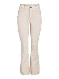 Sallie Flare Slengjeans - Oatmeal Noisy May