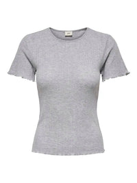 Salsa T-Skjorte - Light Grey Melange JDY