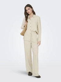 Say Linbukse - Oatmeal Detail JDY