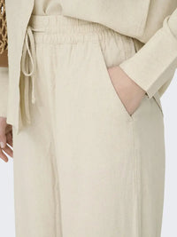 Say Linbukse - Oatmeal Detail JDY