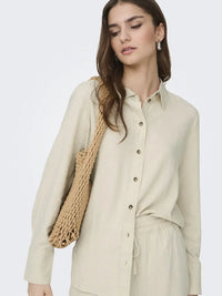 Say Linskjorte - Oatmeal Detail JDY