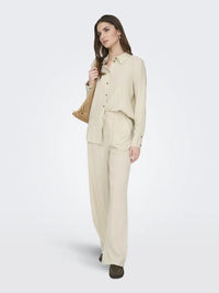 Say Linskjorte - Oatmeal Detail JDY