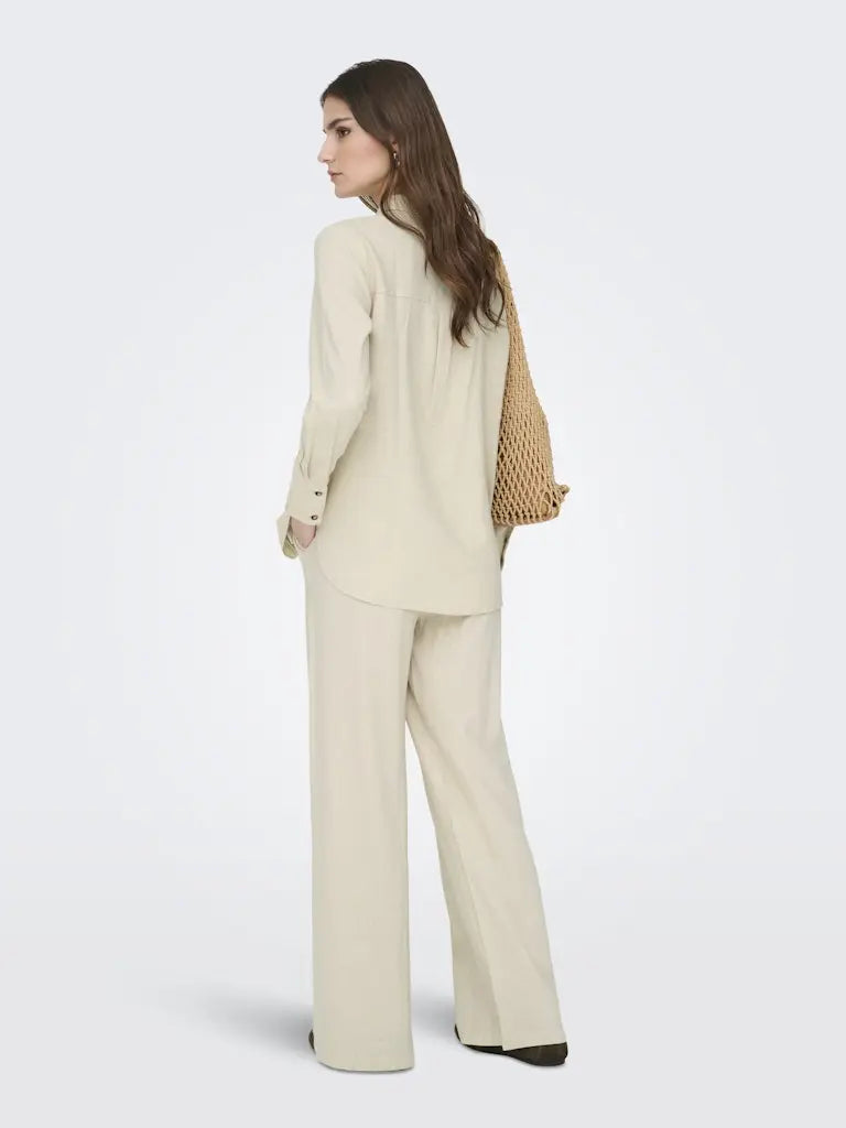 Say Linskjorte - Oatmeal Detail JDY