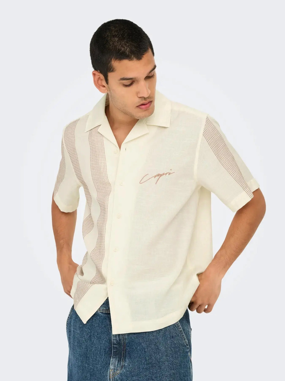 Seio Skjorte SS 0323 - Antique White Detail Only & Sons