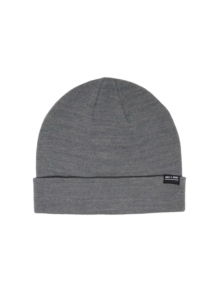 Sevan Beanie Lue - Medium Grey Melange Only & Sons