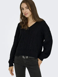 Sigrid Genser V-hals - Black JDY