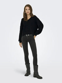 Sigrid Genser V-hals - Black JDY