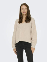 Sigrid Genser V-hals - Cement JDY