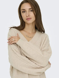 Sigrid Genser V-hals - Cement JDY