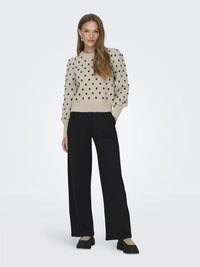 Sigrid Strikkegenser - Cement Detail JDY