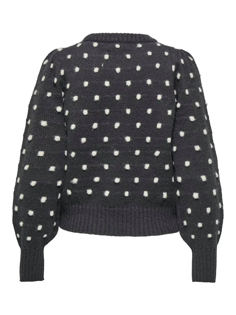 Sigrid Strikkegenser - Dark Grey Melange JDY