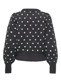 Sigrid Strikkegenser - Dark Grey Melange JDY