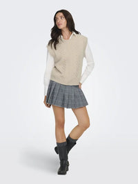 Sigrid Strikkevest - Cement JDY