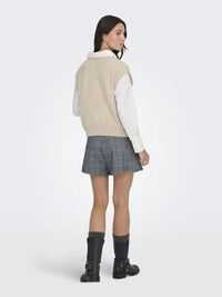 Sigrid Strikkevest - Cement JDY