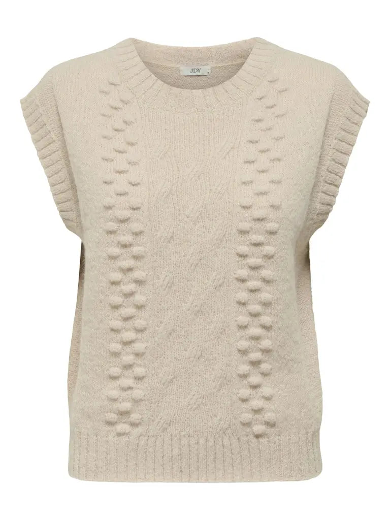 Sigrid Strikkevest - Cement JDY