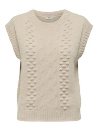 Sigrid Strikkevest - Cement JDY