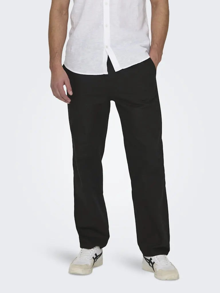 Sinus Linbukse Loose 0007 - Black Only & Sons