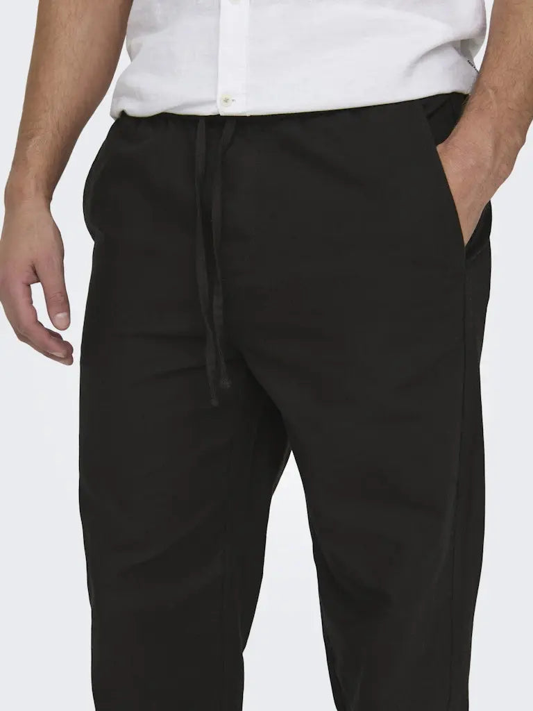 Sinus Linbukse Loose 0007 - Black Only & Sons