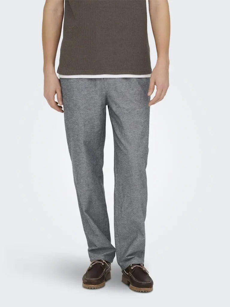 Sinus Linbukse Loose 0007 - Dark Navy Detail Only & Sons